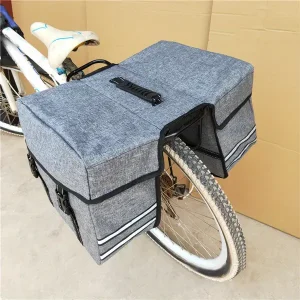 Bicycle Double Panniers Grocery Bag Bicycle Saddle Bag for Cycling Traveling