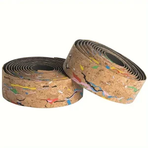 Non-Slip, Sweat-Absorbent PU Bike Handlebar Tape - Wood Grain Design for Road & Fixed Gear Bikes