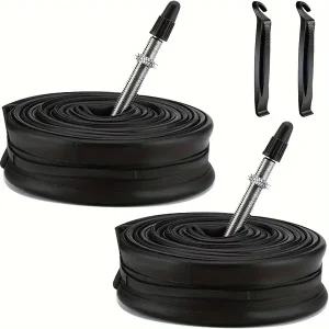 2pcs Premium Road Bike Tires and Inner Tubes with Presta Valve - Includes 2 Tire Levers for Easy Installation - Choose from 8 Sizes for Optimal Fit and Performance